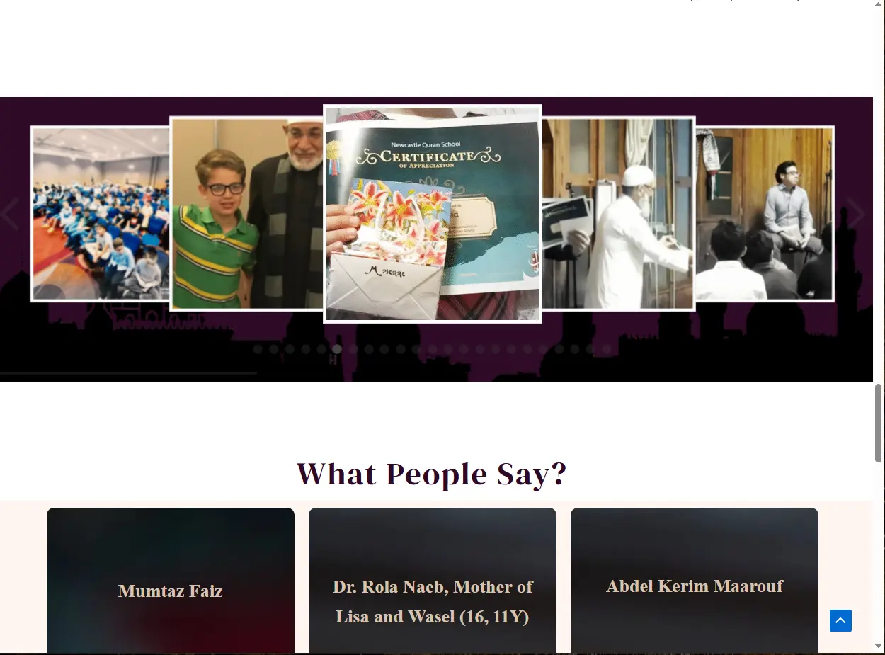 Quran School Website Design - 4